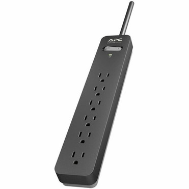 APC by Schneider Electric SurgeArrest Essential 6-Outlet Surge SuppressorProtector - 6 x NEMA 5-15R - 1080 J - 120 V AC Input - 120 V PE625