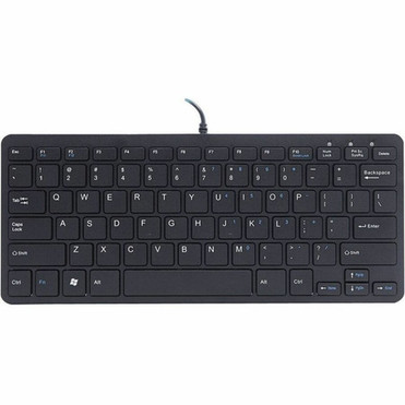 R-Go Compact ergonomic keyboard flat design mini keyboard QWERTY US layout wired black - Cable Connectivity - USB 20 Type A - RGOECQYBL