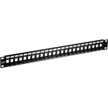 TRENDnet 24-Port Blank Keystone 1U Patch Panel 1U 19 Metal Rackmount Housing Recommended With TC-K25C6  TC-K50C6 Cat6 Keystone - TC-KP24