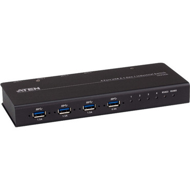 ATEN 4 x 4 USB 31 Gen 1 Industrial Hub Switch - USB 32 Gen 1 - 4 USB Ports - 4 Thunderbolt Ports - 4 USB 31 Ports - Mac PC US3344I