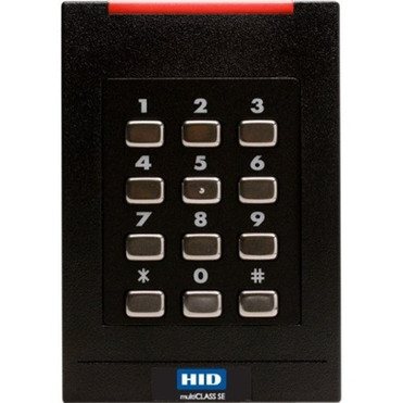 HID multiCLASS SE RPK40 Smart Card Reader - Cable - 080 2032 mm Operating Range - Wiegand - Black 921PMNNEKEA002