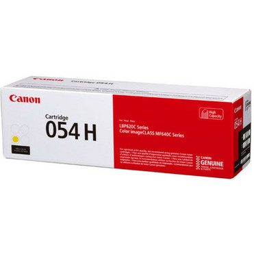 Canon 054H Original High Yield Laser Toner Cartridge - Yellow Pack - 2300 Pages 3025C001