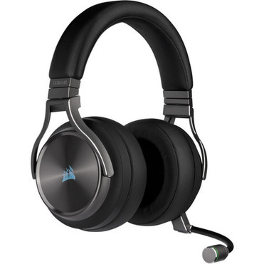 Corsair VIRTUOSO RGB Wireless SE High-Fidelity Gaming Headset - Gunmetal - Stereo - Mini-phone 35mm - WiredWireless - 60 ft - 32 - CA-9011180-NA