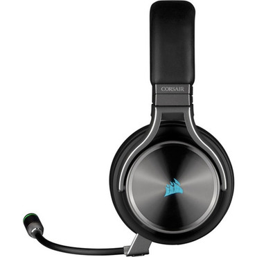 Corsair VIRTUOSO RGB Wireless SE High-Fidelity Gaming Headset - Gunmetal - Stereo - Mini-phone 35mm - WiredWireless - 60 ft - 32 - CA-9011180-NA
