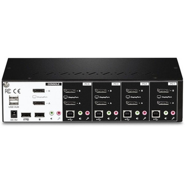 TRENDnet 4-Port Dual Monitor DisplayPort KVM Switch With Audio 2-Port USB 20 Hub 4K UHD Resolution Up To 3840 x 2160 Connect 4 4 - TK-440DP