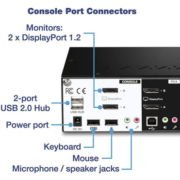 TRENDnet 4-Port Dual Monitor DisplayPort KVM Switch With Audio 2-Port USB 20 Hub 4K UHD Resolution Up To 3840 x 2160 Connect 4 4 - TK-440DP