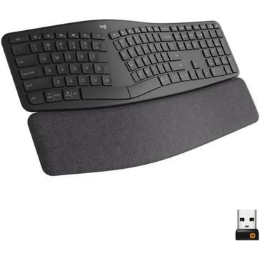 Logitech ERGO K860 Split Ergonomic Keyboard - Wireless Connectivity - BluetoothRF - 3281 ft 10000 mm - 240 GHz - USB Interface - 920-009166