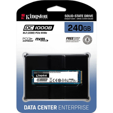 Kingston DC1000B 240 GB Solid State Drive - M2 2280 Internal - PCI Express NVMe PCI Express NVMe 30 x4 - Server Device Supported - SEDC1000BM8240G