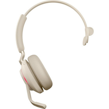 Jabra Evolve2 65 Headset - Mono - USB Type A - Wireless - Bluetooth - Over-the-head - Monaural - Supra-aural - Beige 26599-889-998