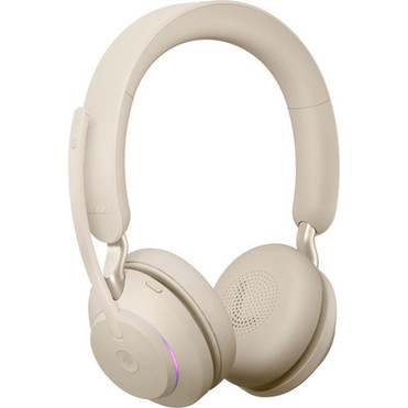 Jabra Evolve2 65 Headset - Mono - USB Type A - Wireless - Bluetooth - Over-the-head - Monaural - Supra-aural - Beige 26599-889-998