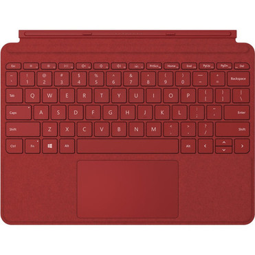 Microsoft Type Cover KeyboardCover Case Microsoft Surface Go 2 Surface Go Tablet - Poppy Red - Stain Resistant - Alcantara Body - x KCT-00061