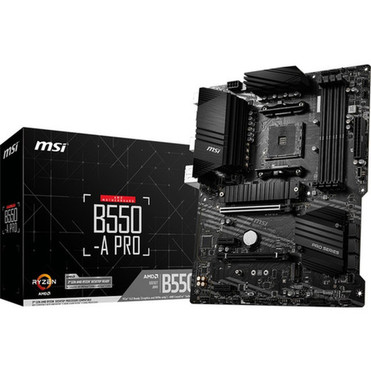 MSI B550-A PRO Desktop Motherboard - AMD B550 Chipset - Socket AM4 - ATX - 128 GB DDR4 SDRAM Maximum RAM - DIMM UDIMM - 4 x Memory - B550APRO