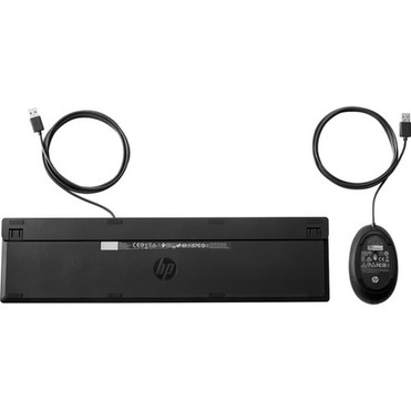 HP Wired Desktop 320MK Mouse and Keyboard - USB Cable - USB Cable Mouse - Optical - Scroll Wheel - Compatible with Notebook for 9SR36AAABA