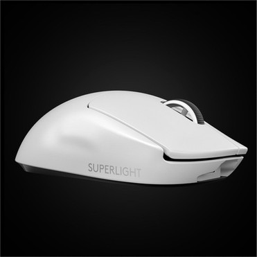 Logitech G PRO X SUPERLIGHT Gaming Mouse - Optical - Wireless - Radio Frequency - 240 GHz - Rechargeable - White - USB - 25600 dpi - 910-005940