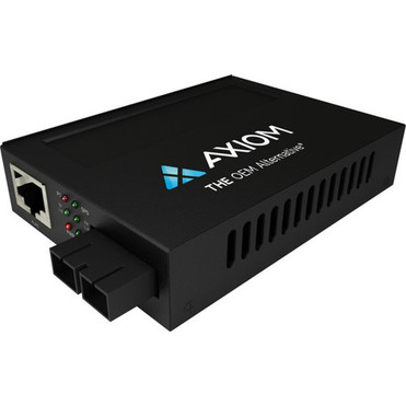 Axiom 1Gbs POE RJ45 to 1000BASE-SX Fiber Media Converter - MMF SC 2km 1310nm - Network RJ-45 - 1x PoE RJ-45 Ports - 1 x SC - - MCP32-F1-M3S2-AX