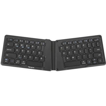 Targus Ergonomic Foldable Bluetooth Antimicrobial Keyboard - Wireless Connectivity - BluetoothRF - 240 GHz - ChromeOS - English US AKF003US