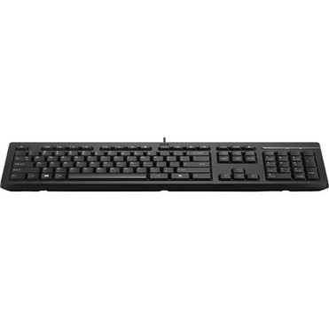 HP 125 Keyboard - Cable Connectivity - USB Interface - English - Notebook Chromebook - PC - Black 266C9UTABA