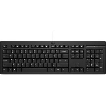 HP 125 Keyboard - Cable Connectivity - USB Interface - English - Notebook Chromebook - PC - Black 266C9UTABA