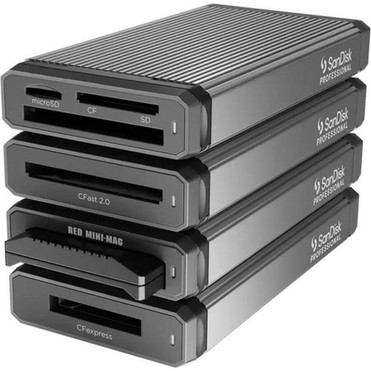 SanDisk Professional PRO-READER Multi Card - 10 GBs - CFast Card SD microSD microSDHC microSDXC - USB 32 Gen 2 Type CExternal SDPR3A8-0000-GBAND