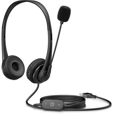 HP Stereo USB Headset G2 - Stereo - USB Type A - Wired - Over-the-head - Binaural - Ear-cup - Noise Canceling - Black 428K6UT
