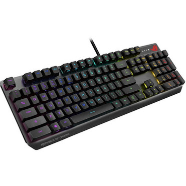 Asus ROG Strix Scope RX Gaming Keyboard - Cable Connectivity - USB 20 Type A Interface - RGB LED - 104 Key - PC - Mechanical - Black XA05 ROG STRIX SCOPE RXBLUS