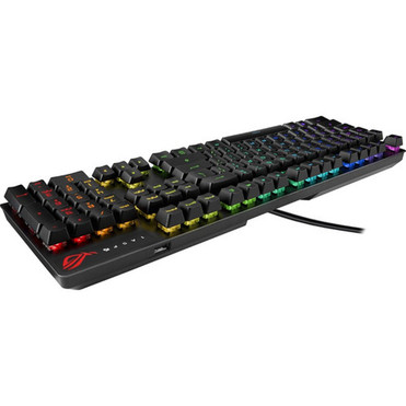 Asus ROG Strix Scope RX Gaming Keyboard - Cable Connectivity - USB 20 Type A Interface - RGB LED - 104 Key - PC - Mechanical - Black XA05 ROG STRIX SCOPE RXBLUS
