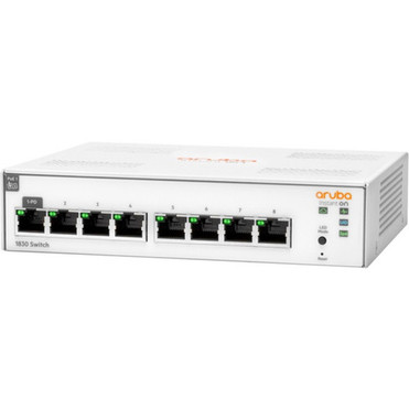 Aruba Instant On 1830 8G Switch - 8 Ports - Manageable - Gigabit Ethernet - 101001000Base-T - 2 Layer Supported - 590 W Power - 13 JL810AABA