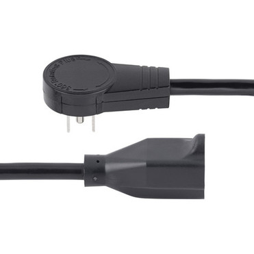 StarTechcom 10ft Power Extension Cord Rotating Flat Plug Extension Cord NEMA 5-15P to NEMA 5-15R Cable 16 AWG 125V15A UL - 360 RTPAC10110