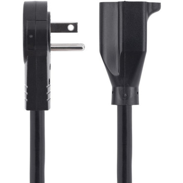 StarTechcom 10ft Power Extension Cord Rotating Flat Plug Extension Cord NEMA 5-15P to NEMA 5-15R Cable 16 AWG 125V15A UL - 360 RTPAC10110