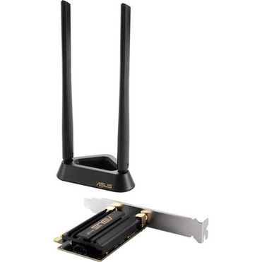 Asus PCE-AXE58BT IEEE 80211ax Bluetooth 52 Tri Band Wi-FiBluetooth Combo Adapter for Computer - PCI Express - 525 Gbits - 240 - PCE-AXE58BT