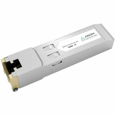 Axiom Ubiquiti SFP Module - For Data Networking - 1 x RJ-45 10GBase-T LAN10 Gigabit Ethernet - 10GBase-T - 10 Gbits - 9843 ft mm UACC-CM-RJ45-10G-AX
