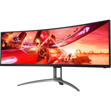 AOC AGON AG493UCX2 488 Dual Quad HD DQHD Curved Screen Gaming LCD Monitor - 329 - Textured Black - 49 124460 mm Class - VA AG493UCX2