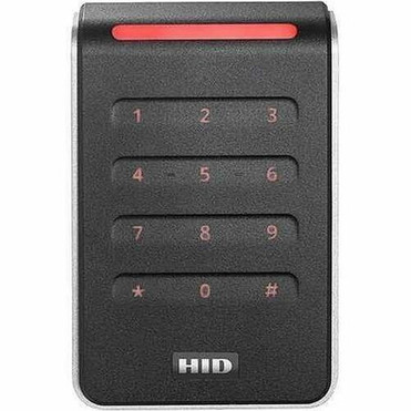 HID Signo 40K Card ReaderKeypad Access Device - Black Silver Door Outdoor Indoor - Proximity Key Code - 394 100 mm Operating 40KTKS-T1-000000