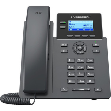 Grandstream GRP2602G IP Phone - Corded - Corded - Wi-Fi - Wall Mountable Desktop - 2 x Total Line - VoIP - IEEE 80211abgnac - 2 GRP2602G