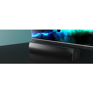 Creative Stage Air V2 20 Portable Bluetooth Sound Bar Speaker - 10 W RMS - Black - Desktop - 80 Hz to 20 kHz - Battery Rechargeable - 51MF8395AA000
