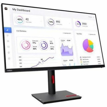 Lenovo ThinkVision T32p-30 315 4K UHD LED Monitor - 169 - Raven Black - 32 81280 mm Class - In-plane Switching IPS Technology 63D2GAR1US