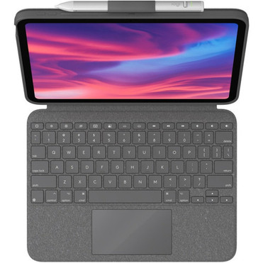 Logitech Combo Touch KeyboardCover Case Folio for 109 Apple Logitech iPad 10th Generation Tablet Apple Pencil Stylus - Gray 920-011433