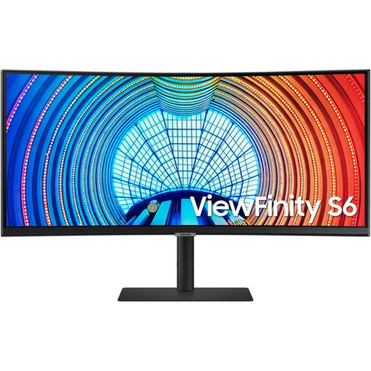 Samsung ViewFinity S6 S34A654UBN 34 UW-QHD Curved Screen LCD Monitor - 219 - Black - 34 86360 mm Class - Vertical Alignment VA LS34A654UBNXGO