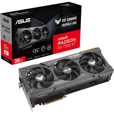 TUF AMD Radeon RX 7900 XT Graphic Card - 20 GB GDDR6 - 217 GHz Game Clock - 254 GHz Boost Clock - 320 bit Bus Width - PCI Express - TUF-RX7900XT-O20G-GAMING