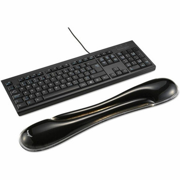 Kensington Duo Gel Wave Keyboard Wrist Rest - 369 9360 mm x 192 4880 mm x 104 2650 mm Dimension - Black - Gel - 1 Pack K62414WW