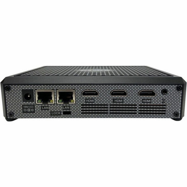 Black Box Emerald DeskVue KVM Receiver - 4K - 3840 x 2160 Maximum Video Resolution - 2 x Network RJ-45 - 5 x USB - 3 x HDMI - 12 V V EMD5004-R