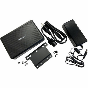 Black Box Emerald DeskVue KVM Receiver - 4K - 3840 x 2160 Maximum Video Resolution - 2 x Network RJ-45 - 5 x USB - 3 x HDMI - 12 V V EMD5004-R