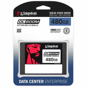Kingston DC600M 480 GB Solid State Drive - 25 Internal - SATA SATA600 - Mixed Use - Server Device Supported - 1 DWPD - 876 TB TBW SEDC600M480G