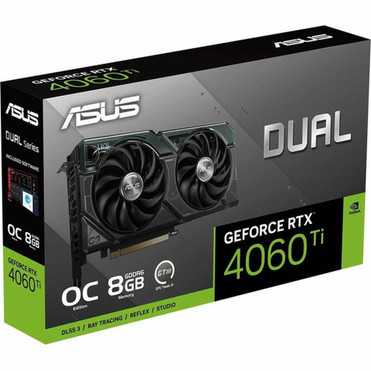 Asus NVIDIA GeForce RTX 4060 Ti Graphic Card - 8 GB GDDR6 - 260 GHz Boost Clock - 128 bit Bus Width - PCI Express 40 - DisplayPort - DUAL-RTX4060TI-O8G