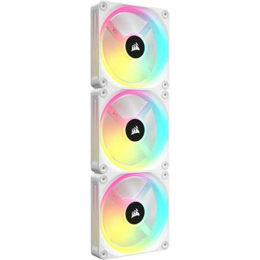 Corsair iCUE QX120 Cooling Fan - 3 x Fans - 17868 Lmin Maximum Airflow - 2400 rpm - Magnetic Dome Bearing - RGB LED - White - PC CO-9051006-WW