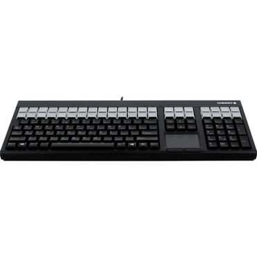 CHERRY LPOS QWERTY Keyboard - 127 Keys - QWERTY Layout - 42 Relegendable Keys - Magnetic Stripe Reader - USB - Black G86-71401EUADAA