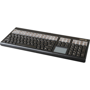 CHERRY LPOS QWERTY Keyboard - 127 Keys - QWERTY Layout - 42 Relegendable Keys - Magnetic Stripe Reader - USB - Black G86-71401EUADAA