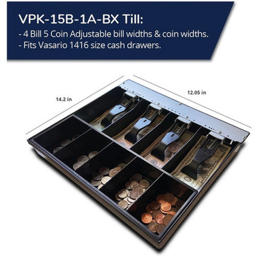 APG Cash Drawer Adjustable Cash Tay - 4 Bill - 5 Coin VPK-15B-1A-BX