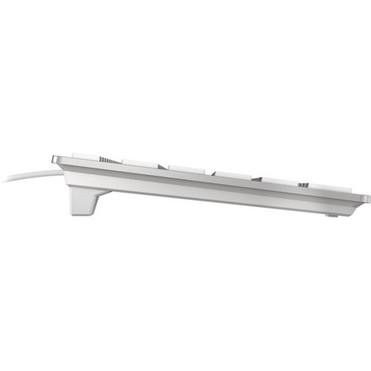 CHERRY KC 6000 SLIM Keyboard - Cable Connectivity - USB Interface - English US - Mac OS - Scissors Keyswitch - Silver White JK-1610US-1