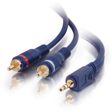 C2G_Velocity_Audio_Cable_-_Mini-phone_Male_-_RCA_Male_-_366m_-_Blue_40615